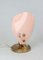 Lámparas de mesa Mid-Century de vidrio rosa, años 50. Juego de 2, Imagen 7