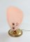 Mid-Century Pink Glass Table Lamps, 1950s, Set of 2, Image 1