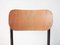 Vintage Wood and Tubular Black School Chairs, Set of 4, Image 5