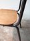 Vintage Wood and Tubular Black School Chairs, Set of 4 6