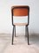 Vintage Wood and Tubular Black School Chairs, Set of 4, Image 3