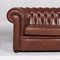 Red Brown Leather Sofas from Chesterfield, Set of 2 6