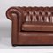 Rotbraune Ledersofas von Chesterfield, 2er Set 6