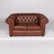 Rotbraune Ledersofas von Chesterfield, 2er Set 13