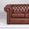 Red Brown Leather Sofas from Chesterfield, Set of 2, Immagine 12
