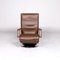 Evolo Brown Leather Armchair with Relax Function from FSM 4