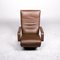 Evolo Brown Leather Armchair with Relax Function from FSM 9