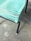 Vintage Dining Chair with Aquamarine Green PVC Straps & Black Metal Tubular Structure, Image 5