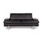 644 Black Leather 2-Seat Sofa from Rolf Benz 1