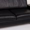 644 Black Leather 2-Seat Sofa from Rolf Benz 2