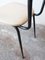 Vintage Black Tubular Steel and White Leather Dining Chairs, 1970s, Set of 5 6