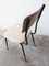 Vintage Black Tubular Steel and White Leather Dining Chairs, 1970s, Set of 5 2