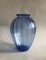 Hellblaue Vase aus geblasenem Glas von MVM Cappellin & C., 1920er 1