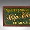 Vintage English Hand Painted Pinewood Chandlers Sign, 1930s, Image 6