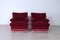 Burgundy Velvet Lounge Chairs, 1950s, Set of 2 2