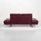 6600 Aubergine Purple Leather 3-Seat Sofa by Kein Designer for Rolf Benz 9