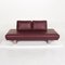 6600 Aubergine Purple Leather 3-Seat Sofa by Kein Designer for Rolf Benz 7