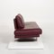 6600 Aubergine Purple Leather 3-Seat Sofa by Kein Designer for Rolf Benz 8