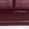 6600 Aubergine Violet Leather 3-Seat Sofa by Kein Designer for Rolf Benz 4