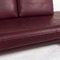 6600 Aubergine Purple Leather 3-Seat Sofa by Kein Designer for Rolf Benz 3