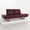 6601 Aubergine Purple Leather 2-Seat Sofa by Kein Designer for Rolf Benz 6