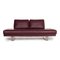 6601 Aubergine Purple Leather 2-Seat Sofa by Kein Designer for Rolf Benz 1