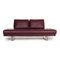 6601 Aubergine Purple Leather 2-Seat Sofa by Kein Designer for Rolf Benz, Image 1