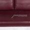 6601 Aubergine Purple Leather 2-Seat Sofa by Kein Designer for Rolf Benz 4