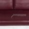 6601 Aubergine Violet Leather 2-Seat Sofa by Kein Designer for Rolf Benz 4