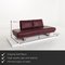 6601 Aubergine Purple Leather 2-Seat Sofa by Kein Designer for Rolf Benz 2
