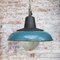 Vintage Cast Iron and Glass Pendant Lamp from Holophane, 1950s 4