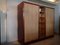 Palisander Schrank mit Vitrine aus Schmiedeeisen Türen mit rautenförmigem Kunststoffbezug, 1930er 1