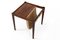 Mid-Century Rosewood Side Table with Magazine Holder in Linen 8