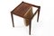 Mid-Century Rosewood Side Table with Magazine Holder in Linen, Imagen 8