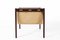 Mid-Century Rosewood Side Table with Magazine Holder in Linen, Image 5