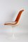Orange Fabric & Fiberglass Tulip Dining Chairs by Eero Saarinen for Knoll Inc. / Knoll International, 1959, Set of 6 5