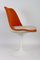 Chaises de Salon Tulip en Tissu Orange et Fibre de Verre par Eero Saarinen pour Knoll Inc. / Knoll International, 1959, Set de 6 1