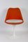 Chaises de Salon Tulip en Tissu Orange et Fibre de Verre par Eero Saarinen pour Knoll Inc. / Knoll International, 1959, Set de 6 2