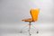 Vintage cognac Leather Office Chair by Arne Jacobsen for Fritz Hansen, Imagen 9