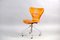 Vintage cognac Leather Office Chair by Arne Jacobsen for Fritz Hansen, Imagen 6
