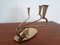 Curved Brass Candleholder, 1950s 14