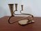 Curved Brass Candleholder, 1950s 2