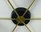 Mid-Century Metal and Brass 6 Glass Shade Sputnik Ceiling Lamp 2