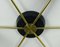 Mid-Century Metal and Brass 6 Glass Shade Sputnik Ceiling Lamp, Image 2