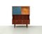 Vintage Teak Storage Cabinet with a Blue Sliding Door, 1960s, Immagine 6