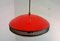 Red Plastic Pendant Lamp, 1950s 5