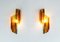 Mid-Century Amber Glass Sconces by Svend Aage Holm Sørensen for Hassel & Teudt, Set of 2 3