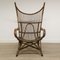 Rattan Wingback Lounge Chair, 1960s, Immagine 2