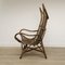 Rattan Wingback Lounge Chair, 1960s, Immagine 3