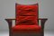 Antique Oak and Red Velvet Armchair from Gustav Stickley, 1900s 9